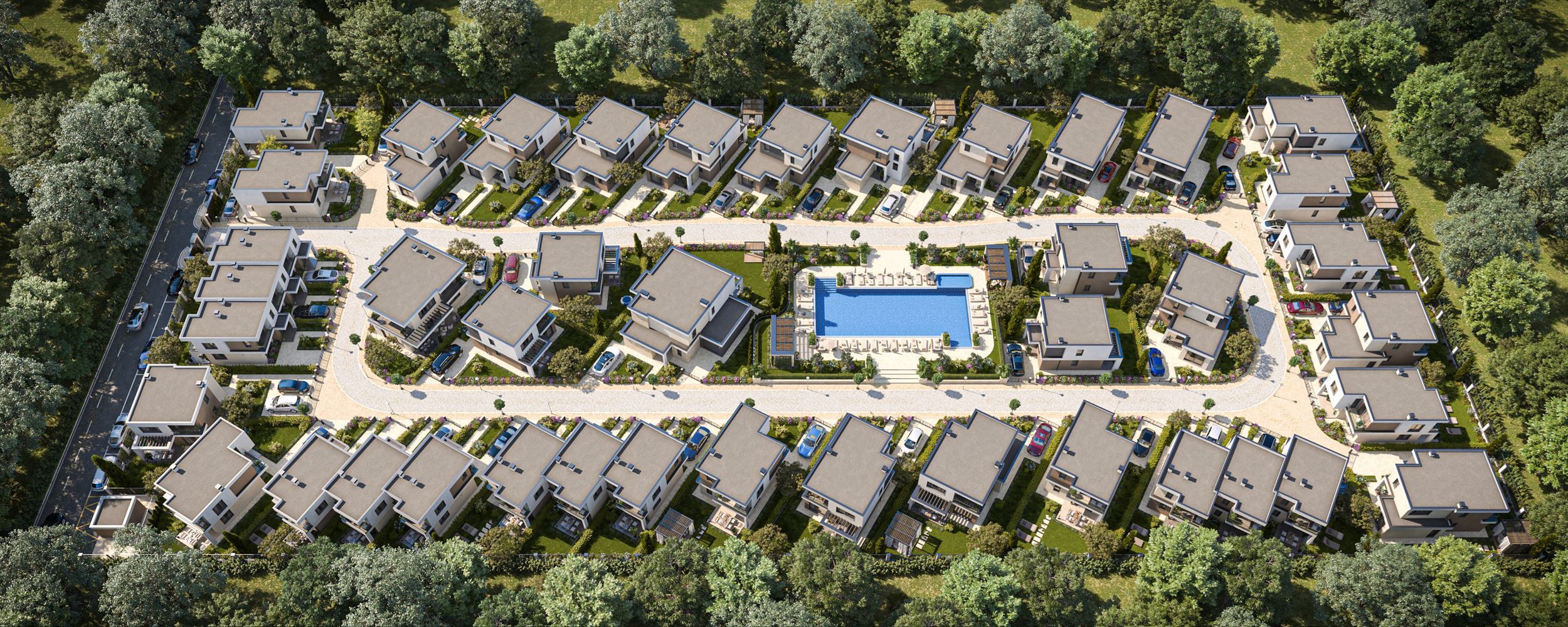 Модерна двуетажна къща в затворен комплекс между Поморие и Сарафово – уют, сигурност и целогодишен комфорт