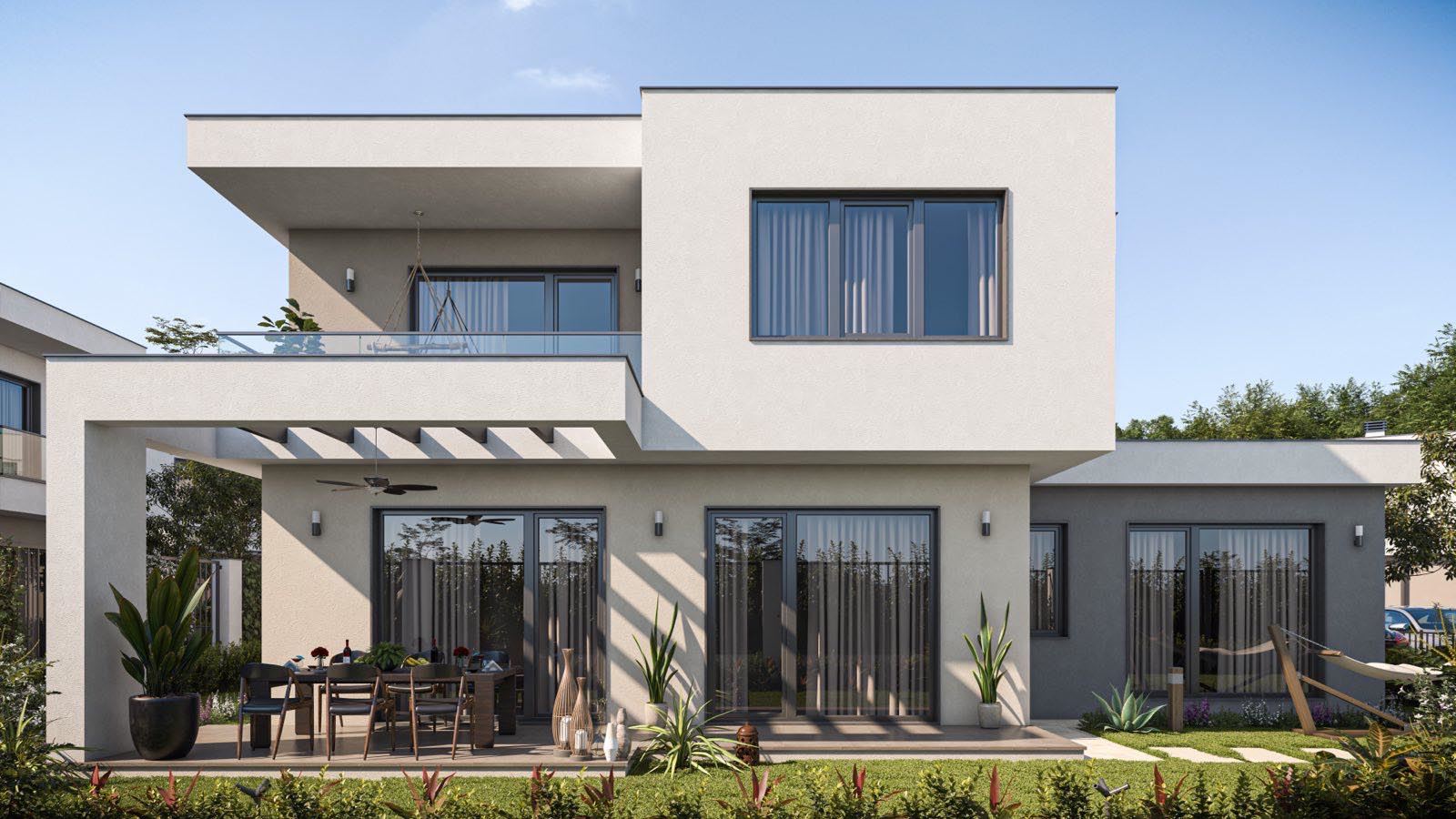 Двуетажна къща с две спални и паркомясто в модерен затворен комплекс с дългосрочен инвестиционен потенциал