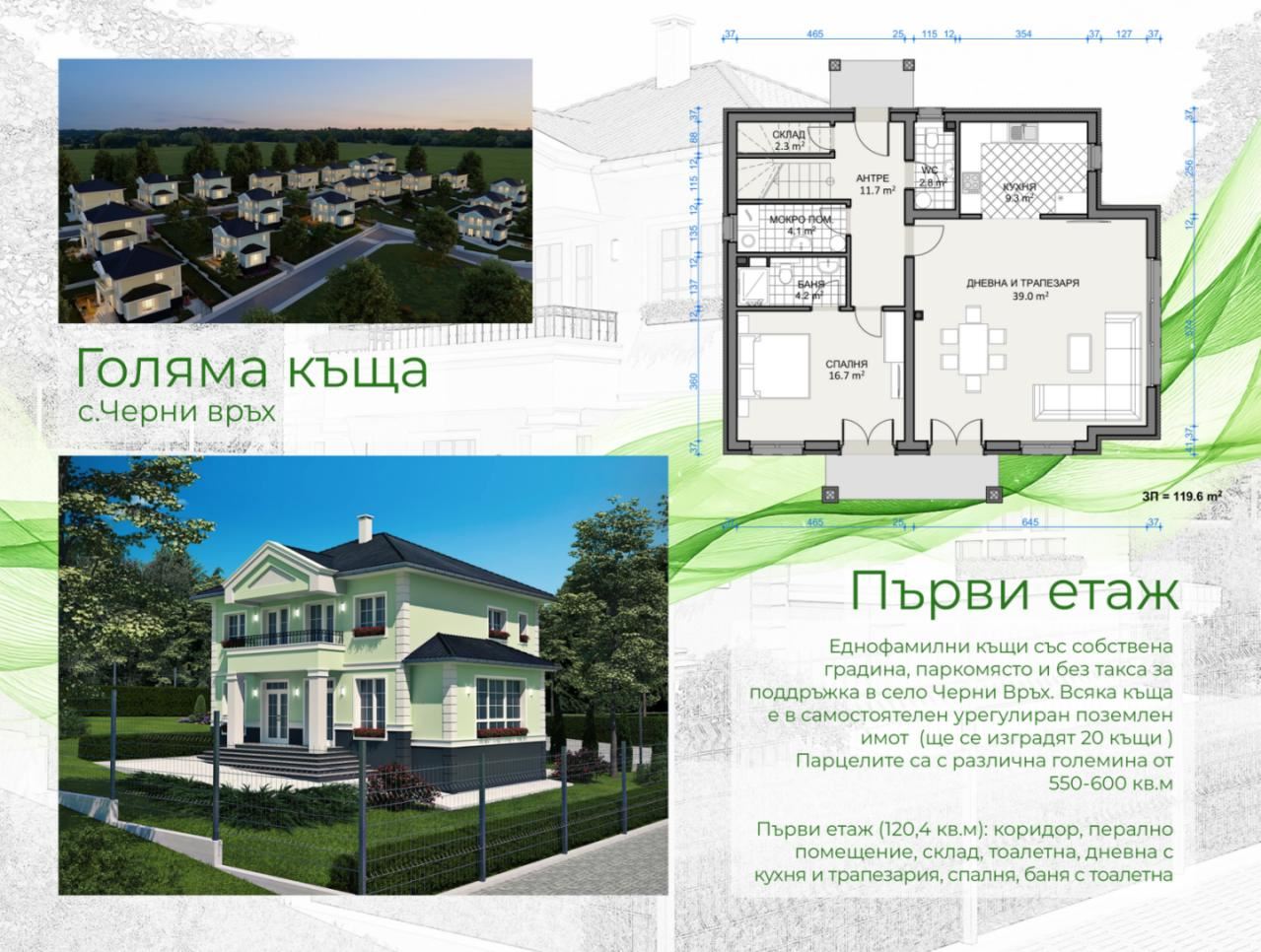 Самостоятелна къща с голям двор и четири спални – с. Черни Връх