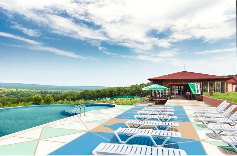 Просторна едноетажна къща с панорамни гледки в екокомплекс на Стара планина